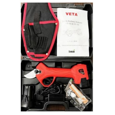 VETA VT-32 Akülü Budama Makası 32 mm. 16.8 V 2.6 Ah